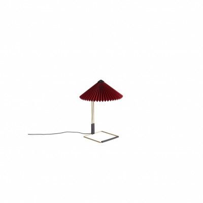 Matin Table Lamp Polished brass base, 300, Oxide red