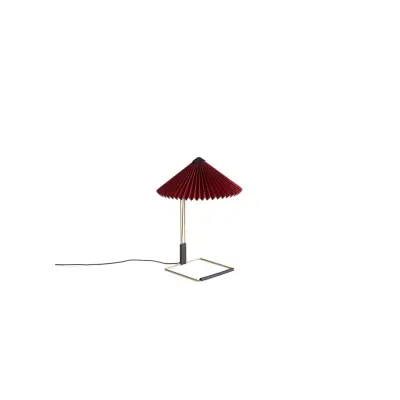 Matin Table Lamp Polished brass base, 300, Oxide red