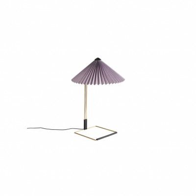 Matin Table Lamp Polished brass base, 380, Lavender