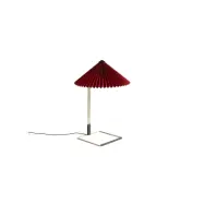 Matin Table Lamp Polished brass base, 380, Oxide red