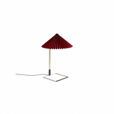 Matin Table Lamp Polished brass base, 380, Oxide red