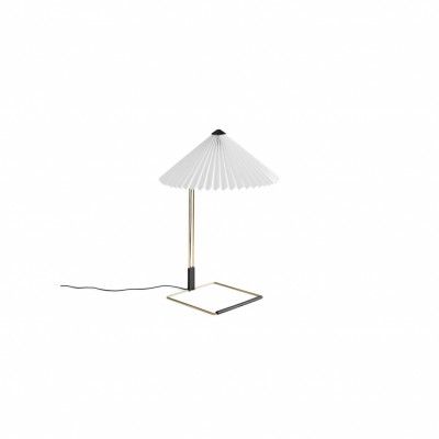 Matin Table Lamp Polished brass base, 380, White