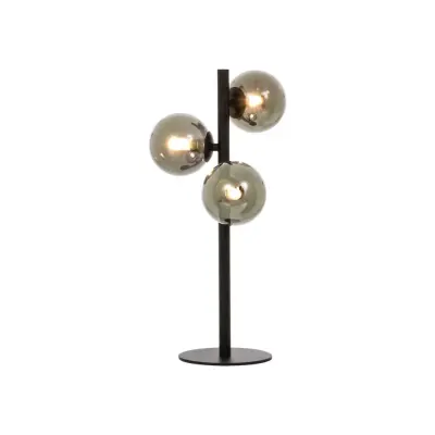 MOLEKYL bordslampa 3a, svart/rök