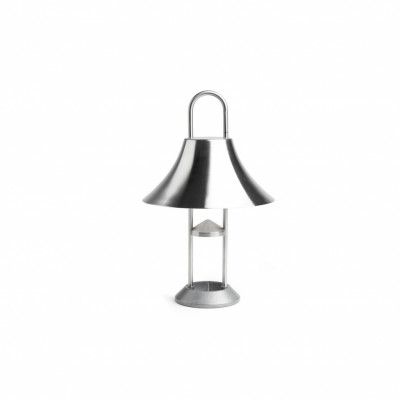 Mousqueton Portable Lamp, Brushed stainless steel