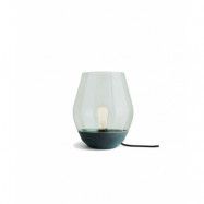 New Works - Bowl Bordslampa Verdigrised Copper/Light Green Glass