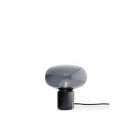 New Works - Karl-Johan Bordslampa Black Marquina/Smoked Glass