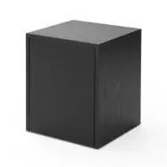 New Works - Mass sidobord med låda i svart ek