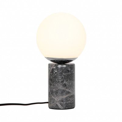 NORDLUX Lilly Marble bordslampa - opalvitt glas och grå marmor