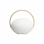 Orbit Portabel Bordslampa, vit/mässing