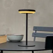 Otera LED-solcellsdriven bordslampa, svart, 25 cm, IP44 – Dyberg Larsen - Modern - Aluminium - Med en ljuskälla
