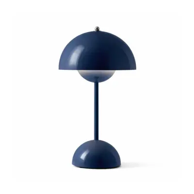 &tradition Flowerpot Portabel bordslampa VP9, Steel blue, magnetisk laddare 33cm