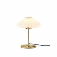Paris bordslampa, mässing/vit Ø24
