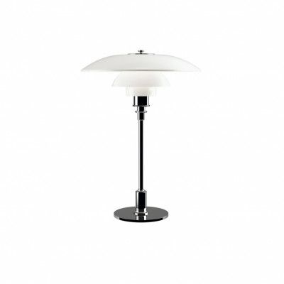 PH 3/2 bordslampa, krom/opal 47,2cm