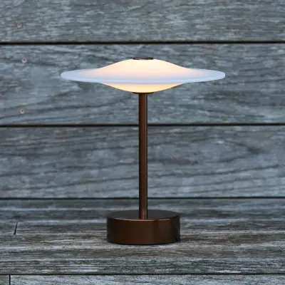 Piet Hein - Sinus 22 bärbar LED-bordslampa, brons, IP44 –