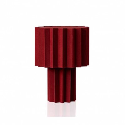 PlisséBordslampa Röd textil
