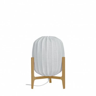 Prisma bordslampa, ek/vit linne 42cm