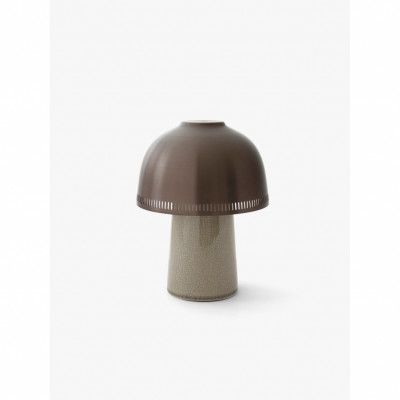 Raku Portabel bordslampa SH8, Beigegrå/brons