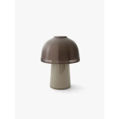 Raku Portabel bordslampa SH8, Beigegrå/brons