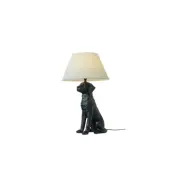 Retriver Bordslampa, Svart/Naturvit