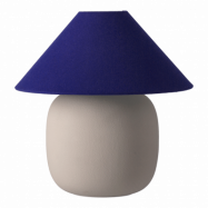 Scandi Living Boulder bordslampa 29 cm beige-cobolt Lampfot