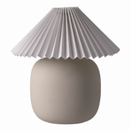 Scandi Living Boulder bordslampa 29 cm beige-pleated white Lampfot