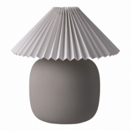 Scandi Living Boulder bordslampa 29 cm grey-pleated white