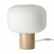 Scandi Living Fair bordslampa 34,5 cm Frostat glas-ask