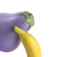 SELETTI - Aubergine bordslampa, lila/grön/gul, 31 cm