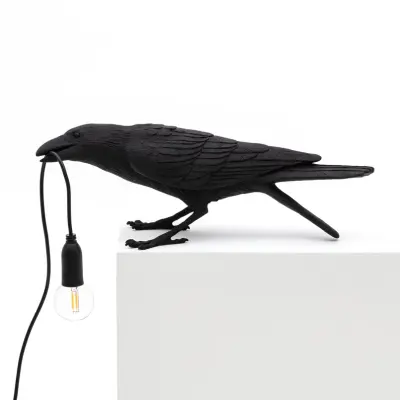 SELETTI - Bird Lamp Playing Bordslampa Svart
