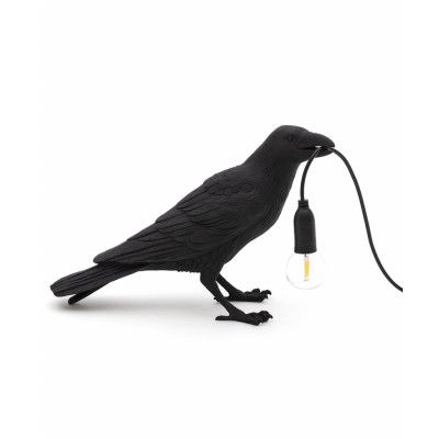 Seletti - Bird Lamp Waiting Bordslampa Svart