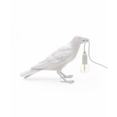 Seletti - Bird Lamp Waiting Bordslampa Vit