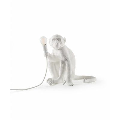 SELETTI - Monkey Sitting Bordslampa Vit