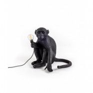 Seletti - Monkey Sitting Utomhus Bordslampa Svart