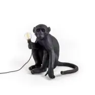 SELETTI - Monkey Sitting Utomhus Bordslampa Svart