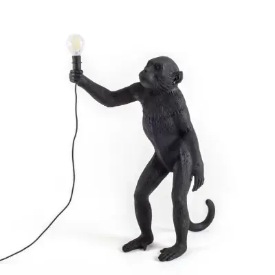 SELETTI - Monkey Standing Utomhus Bordslampa Svart