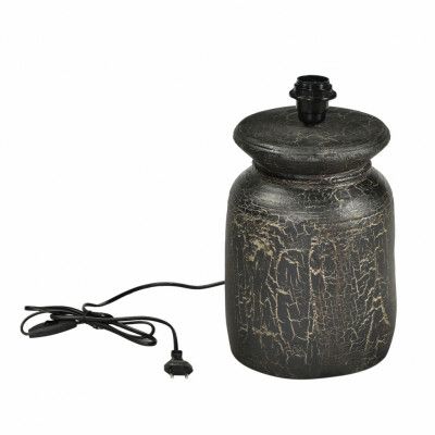 SJÄLSÖ NORDIC rund bordslampa - svart trä