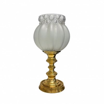 Skymnings Stella bordslampa, mässing/glas