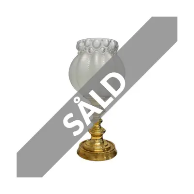 Skymnings Stella bordslampa, mässing/glas