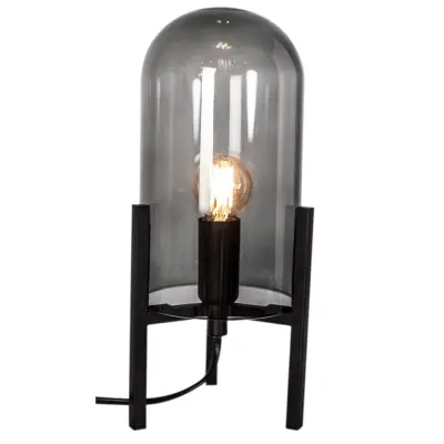 Smokey bordslampa, svart/rökgrå 30cm