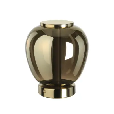 Stars of Light - Fruitera LED-bordslampa, guld, 25 cm, glas, CCT –