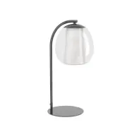 Menorca LED-bordslampa i nickel, höjd 50 cm, CCT – Stars of Light - Vardagsrum - Modern - Glas - Med en ljuskälla