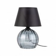 TK Aurea bordslampa - svart tyg och grafitglas