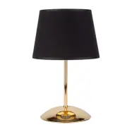 TK Glory bordslampa - svart tyg och guldmetall