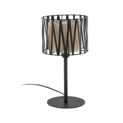 TK Harmony bordslampa - naturjute och svart metall
