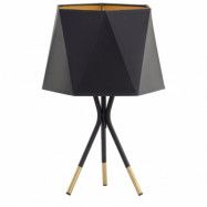 TK Ivo bordslampa - svart tyg och metall