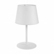 TK Maja bordslampa - vitt tyg och vit metall