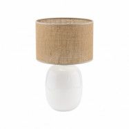 TK Melody bordslampa - naturjute och vitt glas