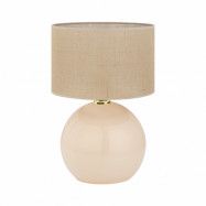 TK Palla bordslampa - brun jute och brunt glas