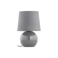 TK Pico bordslampa - gr&aring;tt tyg och gr&aring;tt glas