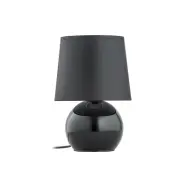 TK Pico bordslampa - svart tyg och svart glas